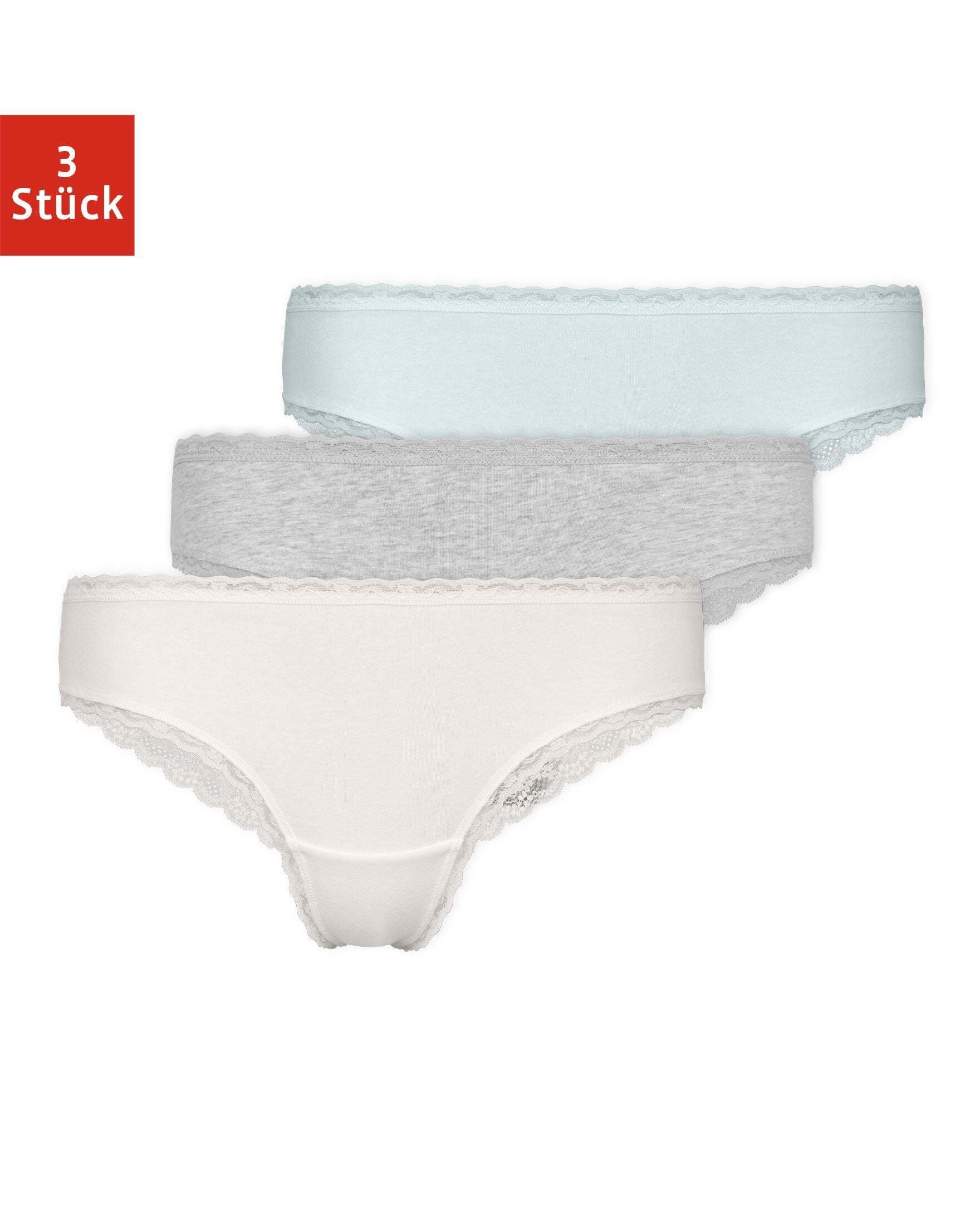 Snocks Brazilian Slip Damen 3er Pack - Bio-Baumwolle Ohne Kratzende Etiketten